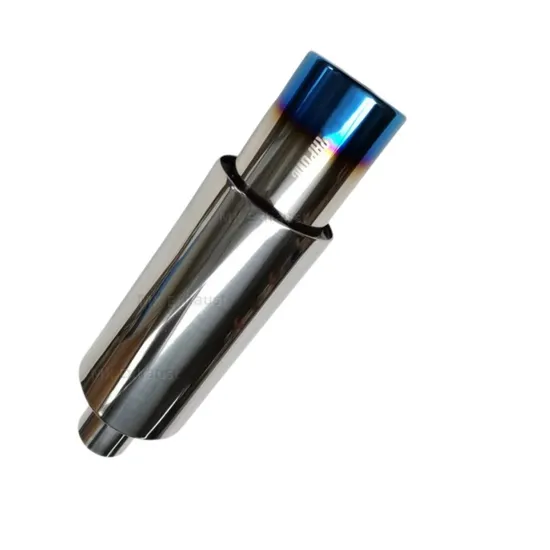 Burnt Blue Universal Car Stainless Steel Exhaust Pipe