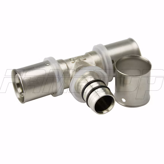 Pex 用 F5 真鍮隠しプレスボールバルブ